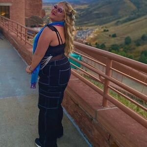 Black baggy Cargo Jeans